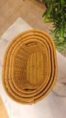 OVAL RATTAN 4LÜ SEPET