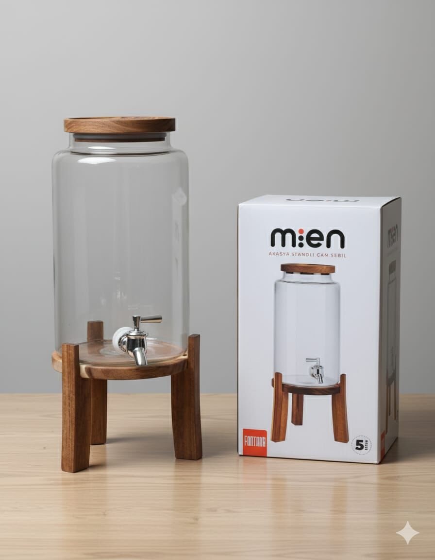 AKASYA STANDLI CAM SEBİL 5 LİTRE