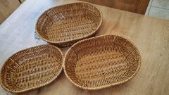RATTAN ÜÇLÜ OVAL EKMEKLİK SETİ