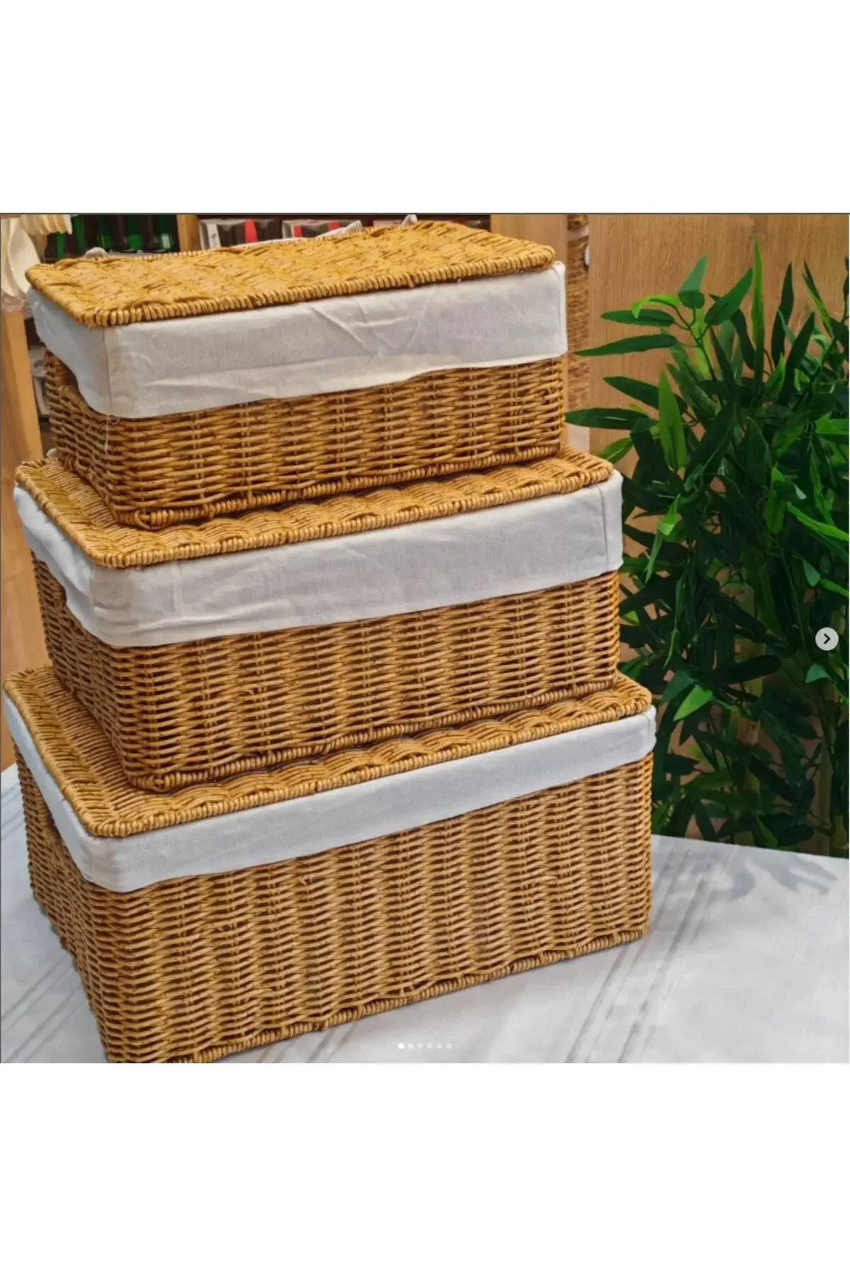 3LÜ KAPAKLI HASIR ORGANİZER