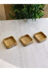 3LÜ KARE BAMBU ÇEREZLİK