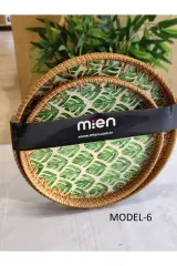 2Lİ SEDEF RATTAN TEPSİ