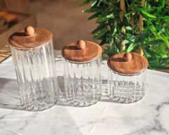 AKASYA KAPAK CAM KAVANOZ  SET 3 LÜ