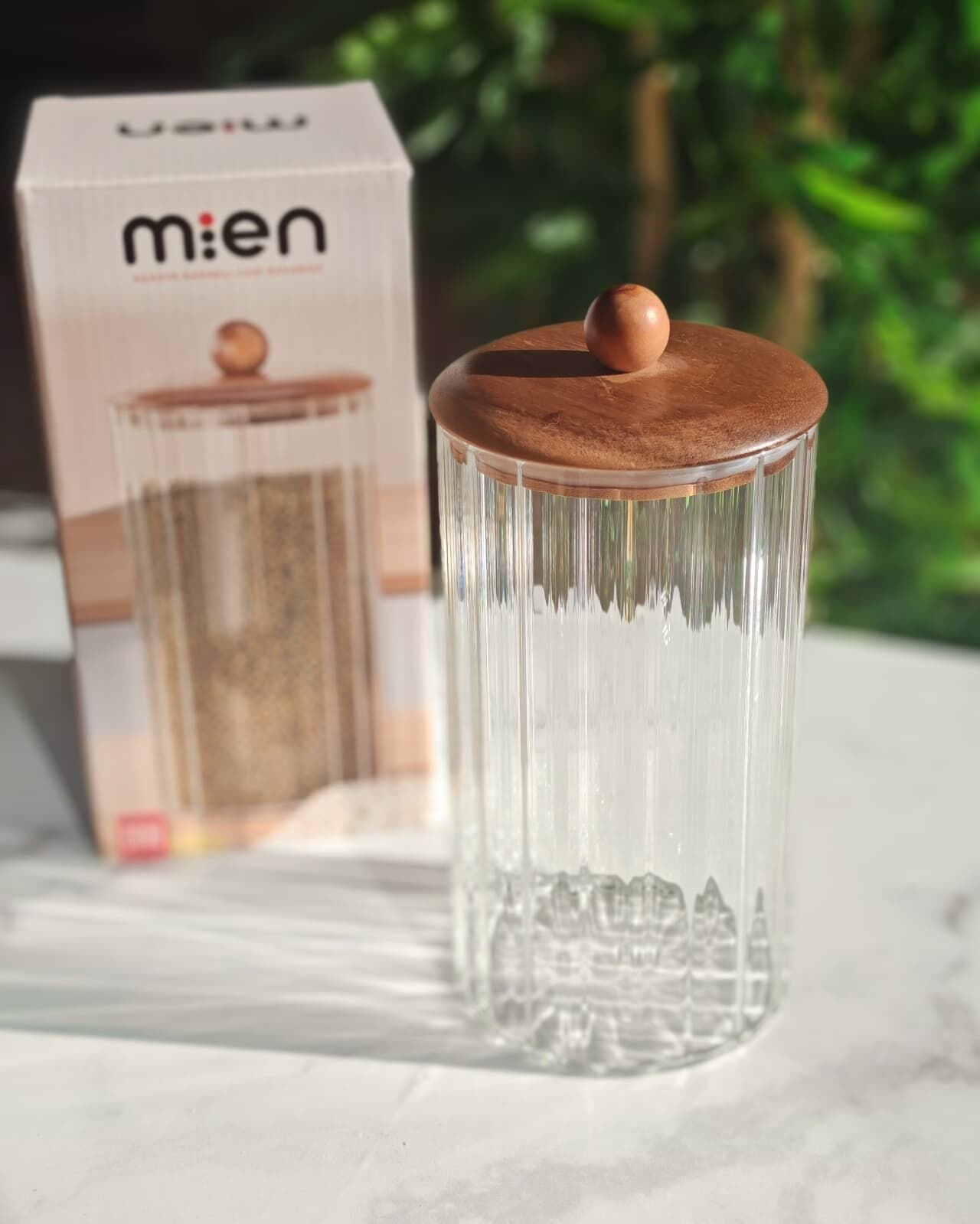 1550ML AKASYA KAPAKLI LINE CAM KAVANOZ